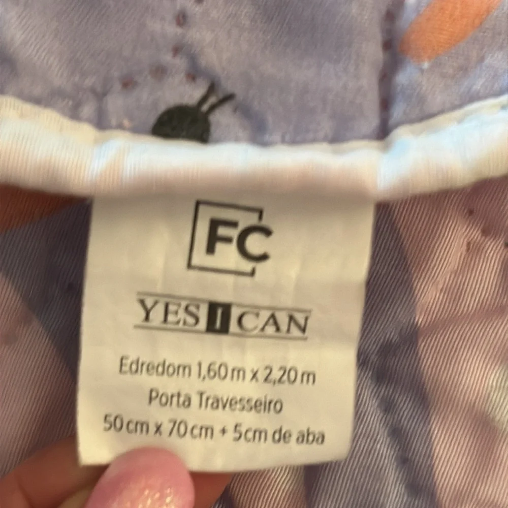 🩵🩵🩵🩵Yes I Can Twin quilt coverlet unicorn rainbows clouds blue pink w/ sham